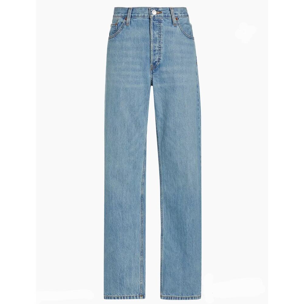 NWT RE/DONE 90s Loose Long Straight Leg Jeans Wasted Indigo Rigid Denim Size 30 - Picture 7 of 13